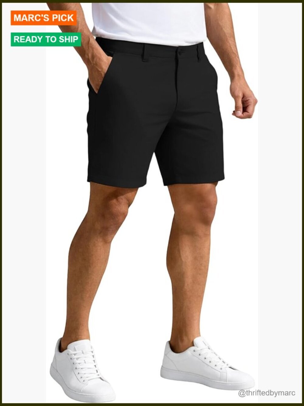 Men's 7" Inseam Hybrid Golf Shorts Stretch Lightweight Regular Fit